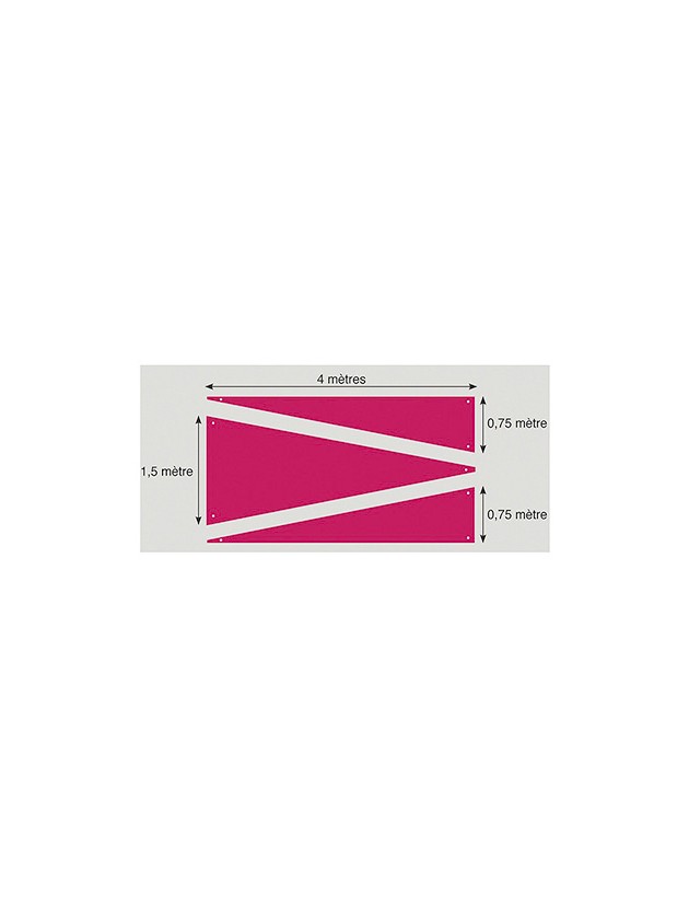 SET 3 DEKOSTOFFS TRIANGLE BORDEAUX 