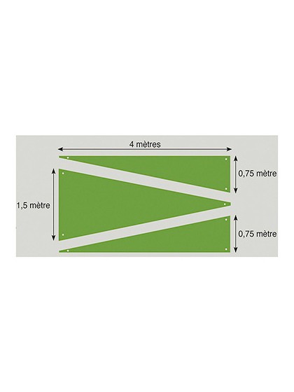 SET 3 TENTURES TRIANGLE VERT LIME 