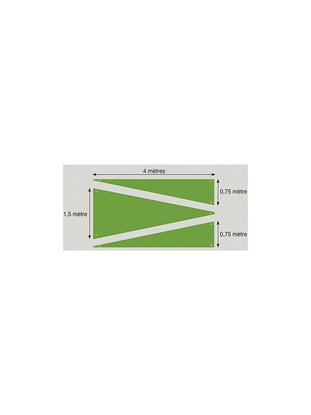 SET 3 TENTURES TRIANGLE VERT LIME 
