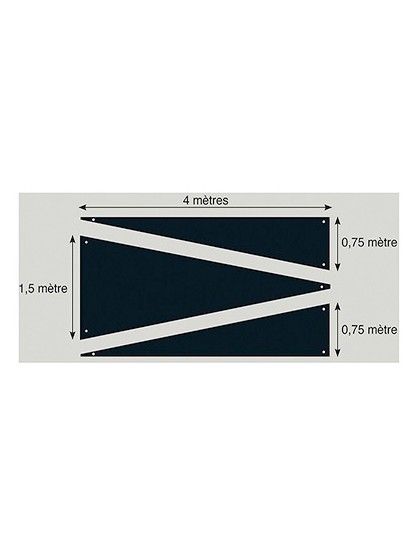 SET OF 3 BLACK TRIANGLE DRAPES 