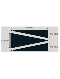 SET 3 DEKOSTOFFS TRIANGLE SCHWARZ 