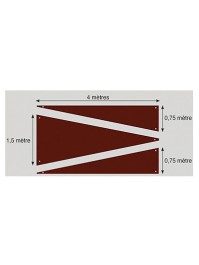 SET OF 3 CHOCOLATE TRIANGLE DRAPES 