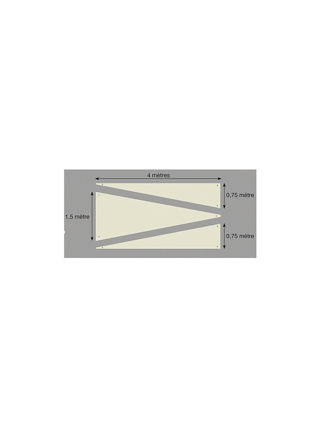 SET OF 3 IVORY TRIANGLE DRAPES 