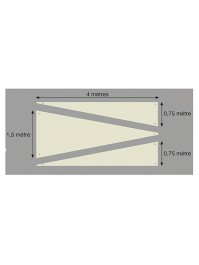 SET 3 DEKOSTOFFS TRIANGLE ELFENBEIN 