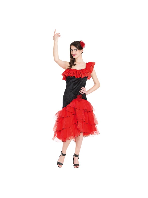 SPANISCHES KLEID 2 TEILE L