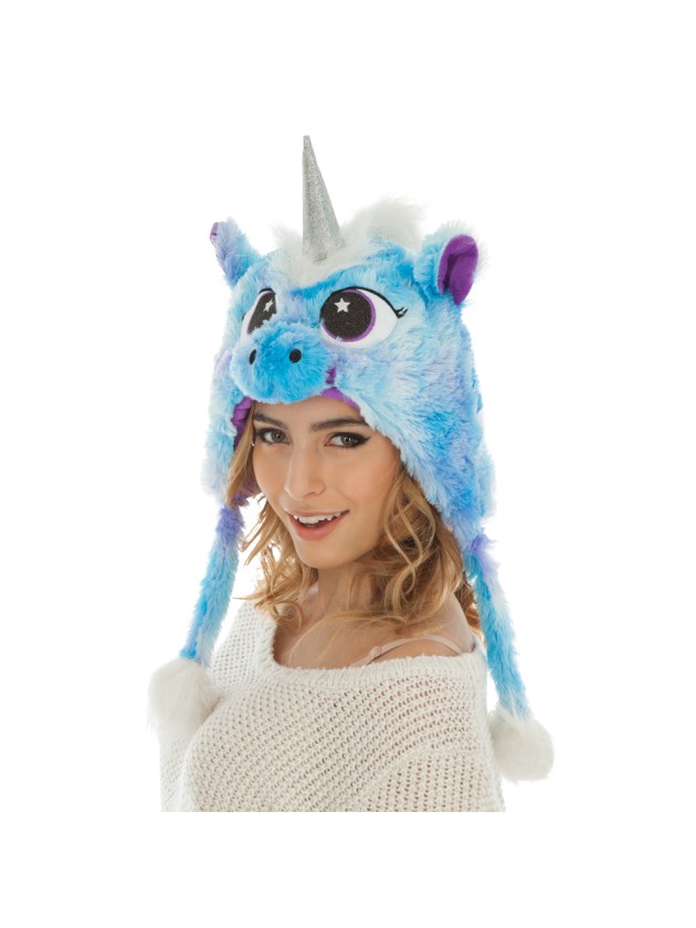 MÜTZE EINHORN BLAU Einheitsgröße