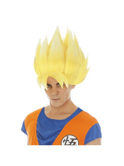 PERRUQUE GOKU SAIYAN JAUNE DBZ - DRAGON BALL Z © 