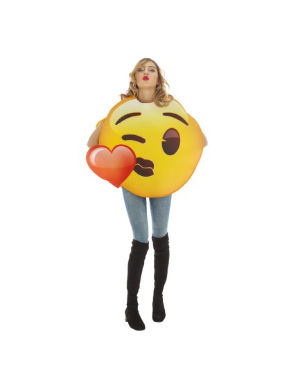 EMOJI ADULT KISS HEART ONE SIZE