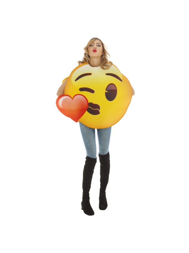 EMOJI BISOU HERZ ERWACHSENE Einheitsgröße