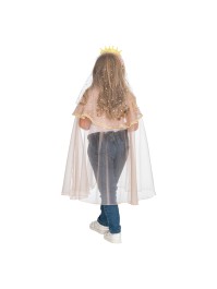 UMHANG AUS PRINZESSIN ROSA MIT HAARREIF Einheitsgröße - 75CM