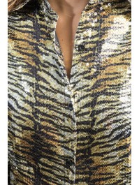 HEMD TIGER GOLD PAILLETTEN FRAU L