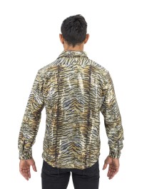 HEMD TIGER GOLD PAILLETTEN MANN L