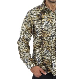 HEMD TIGER GOLD PAILLETTEN MANN XXL