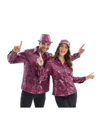 HEMD TIGER ROSA PAILLETTEN FRAU S