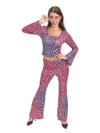 SET LEOPARD ROSA UND VIOLETT FRAU M