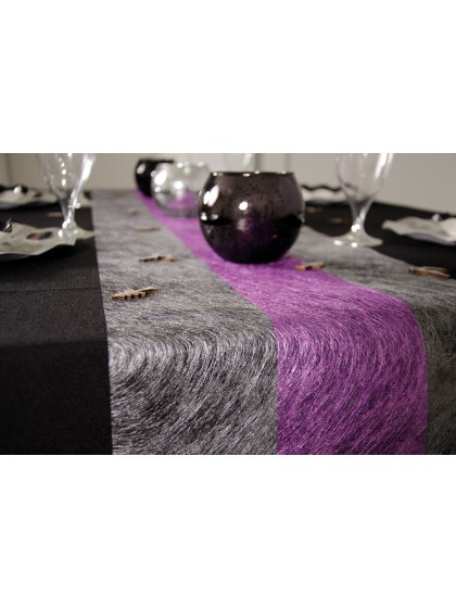 CHEMIN DE TABLE BRILLANCE ARGENT 30CM X 10M
