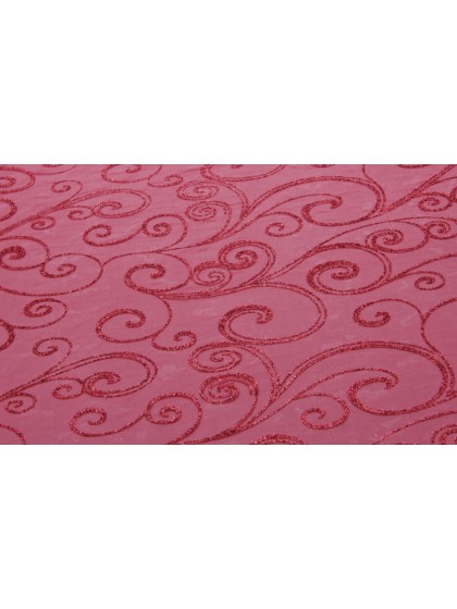 CHEMIN DE TABLE ORGANZA ROUGE/ROUGE 36CM X 5M