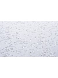 CHEMIN DE TABLE ORGANZA BLANC/ARGENT 36CM X 5M