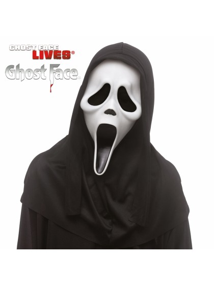 MASKE KIND GHOST FACE ™ MIT KAPUZE 14CM X 7CM X 24CM