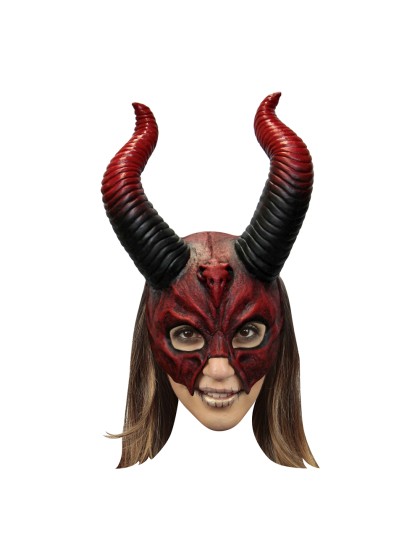 MASKE TEUFEL ROT HÖRNER 