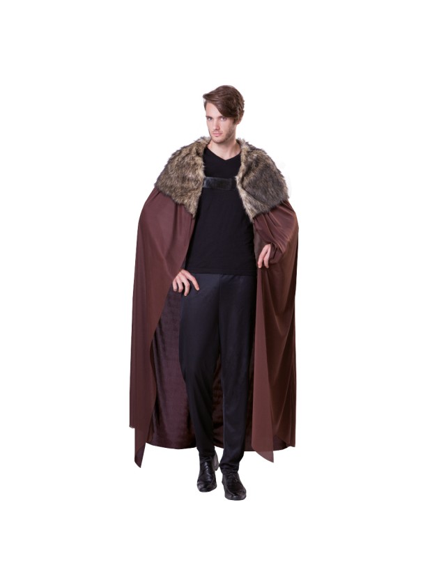 CAPE CHEVALIER FOURRURE LUXE BRUN  TU - 155CM