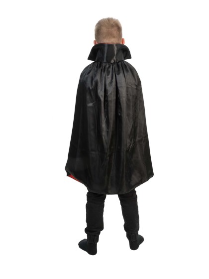 CAPE REVERSIBLE SATIN ROUGE ET NOIR ENFANT TU - 75CM