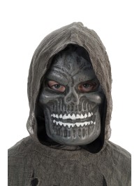 TUNIQUE AVEC MASQUE TETE DE MORT 3 PIECES 152CM