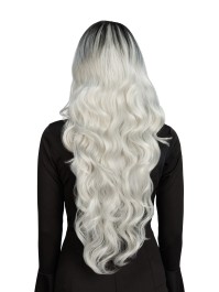 PERRUQUE DE SORCIERE GLAMOUR CHEVEUX GRIS OMBRE 65CM