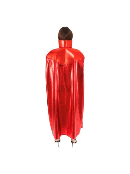 SHINY RED DEVIL CAPE ONE SIZE - 140CM