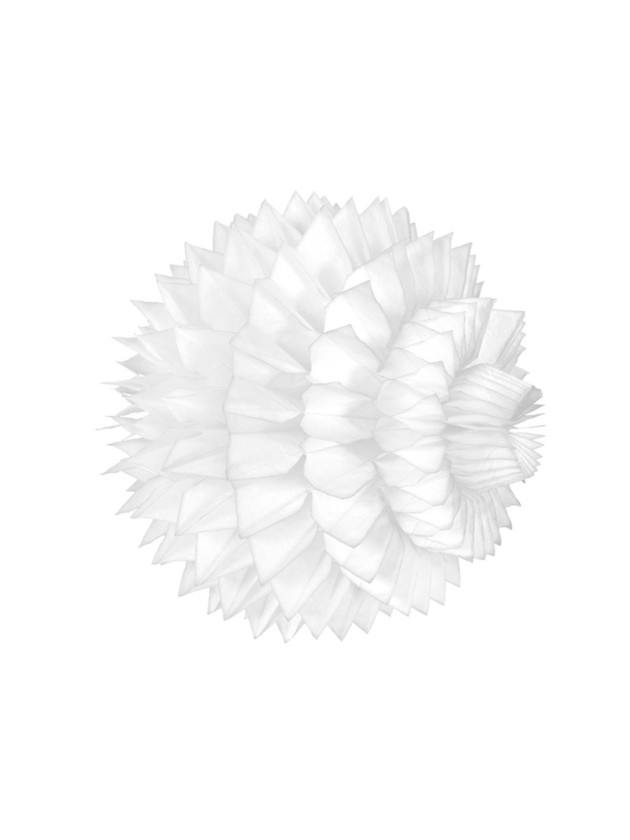 SET 2 BOULES ALVEOLEES BLANC 15CM