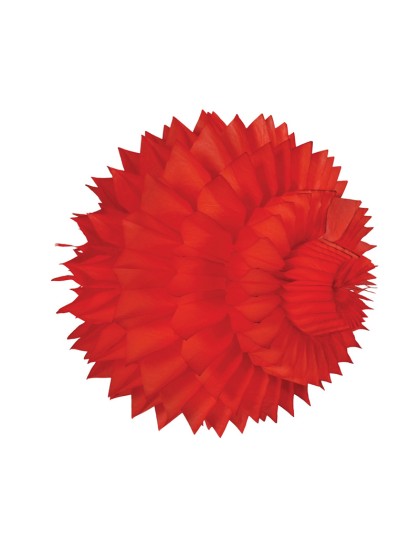 SET 2 BOULES ALVEOLEES ROUGE 15CM