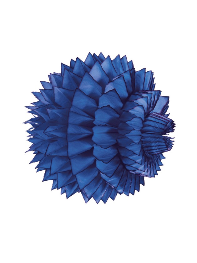 SET 2 BOULES ALVEOLEES BLEU ROI 15CM