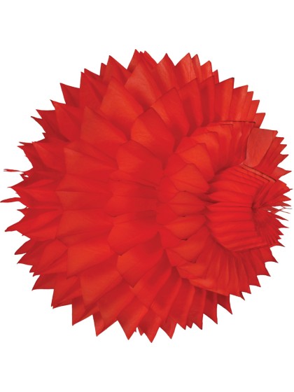 BOULE ALVEOLEE ROUGE 25CM
