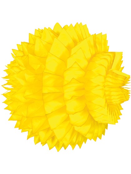 BOULE ALVEOLEE JAUNE 25CM