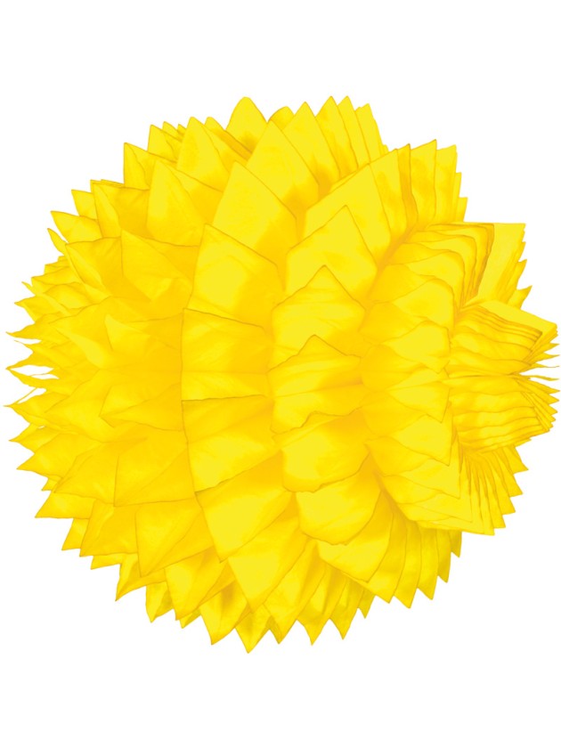 BOULE ALVEOLEE JAUNE 25CM