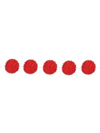 GIRLANDE5 KUGELN WABENFÖRMIG ROT DIA 10CM / 150CM