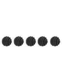 GUIRLANDE/SUSP 5 BOULES ALVEOLEES NOIR DIA 10CM / 150CM