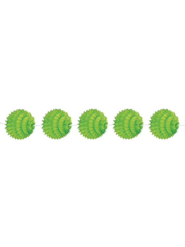 GARLAND 5 SPIKY BALLS ANISE GREEN  DIA 10CM /150CM