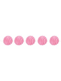 GUIRLANDE/SUSP 5 BOULES ALVEOLEES ROSE PASTEL DIA 10CM / 150CM