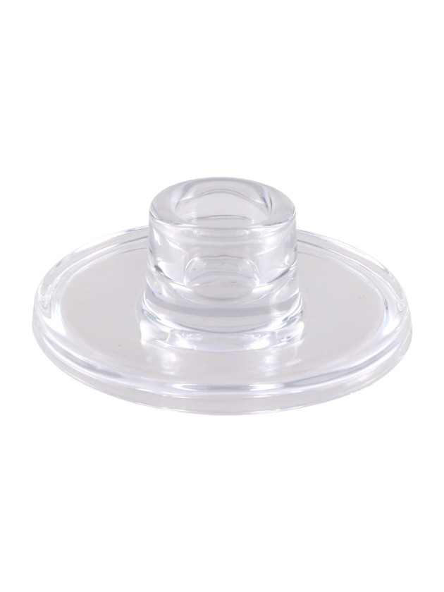 KERZENHALTER FACKELKERZE RUND TRANSPARENT DIA 8.9CM X 3.5CM