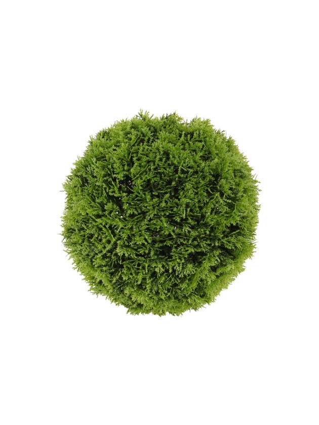 KUGEL DEKO CYPRES GRÜN ASSEMBLER DIA 23CM