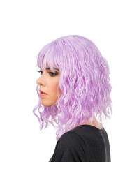 PERRUQUE TESSA CHEVEUX COURTS ONDULES AVEC FRANGE LILA 35CM