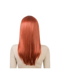 PERÜCKE RIHANNA HAAR LONGS ROTBLOND DUNKEL AUBURN MIT FRANSEN 58CM