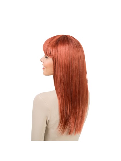 PERÜCKE RIHANNA HAAR LONGS ROTBLOND DUNKEL AUBURN MIT FRANSEN 58CM