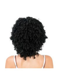 PERÜCKE CURLY HAAR SCHWARZ 35CM