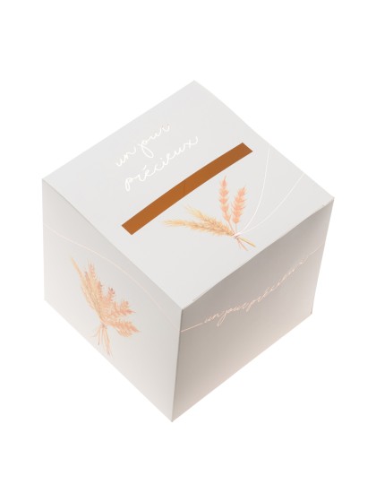 URNE CARTON CARREE UN JOUR PRECIEUX 20CM X 20CM X 20CM