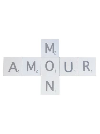 SET 7 LETTRES BOIS MON AMOUR 5.5CM