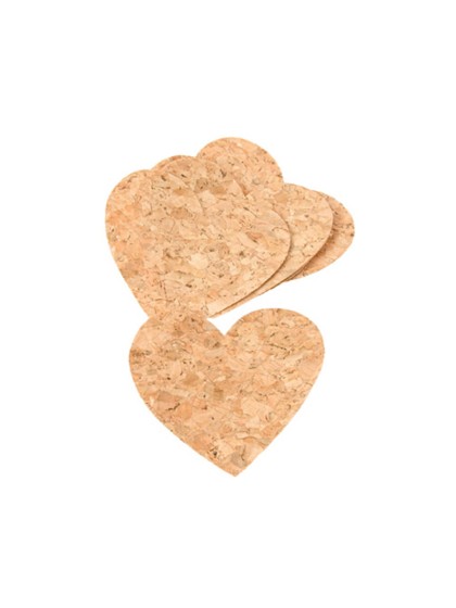 SET 12 COEURS LIEGE A DISPERSER 8.3CM X 7CM