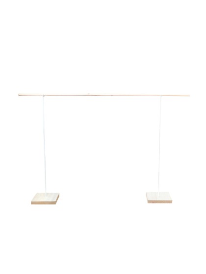 CENTRE DE TABLE BOIS/METAL 100CM X 14CM X 60CM