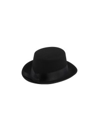 DECORATION BLACK FELT MINI TOP HAT 13.5CM X 12CM X 5CM